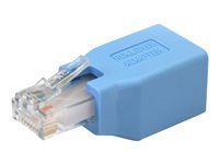 Network adapter cable - RJ-45 (M) to RJ-45 (F) - blue - ROLLOVER - Sieťový kábel adaptér - RJ-45 (M) do RJ-45 (F) - modrá
