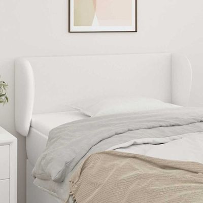 vidaXL Čelo postele so záhybmi biely 83x23x78/88 cm umelá koža