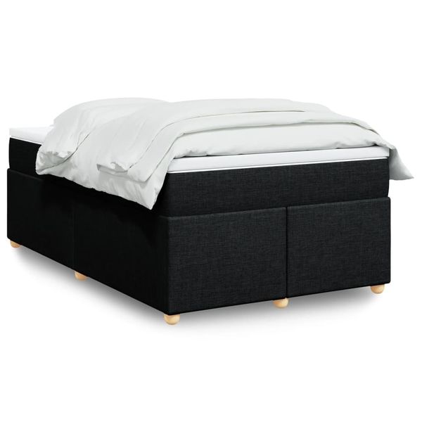 vidaXL Boxspring posteľ s matracom čierna 120x190 cm látka