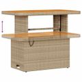 vidaXL Súprava záhradných pohoviek 9 ks Béžová Poly ratan