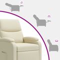 vidaXL Masážne relaxačné kreslo Krémová Umelá koža