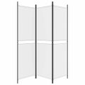 vidaXL 3-panelový paraván biely 150x180 cm látka