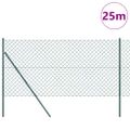 vidaXL Oceľový plot na upevnenie 1 x 25 m PVC potiahnutá oceľ Zelená