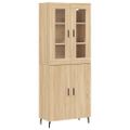 vidaXL Vysoká skrinka dub sonoma 69,5x34x180 cm spracované drevo