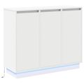vidaXL LED komoda Biela 90 x 32 x 75 cm Kompozitné drevo