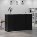 vidaXL Recepčný pult, čierny dub, 180x50x103,5 cm, imitácia dreva