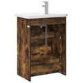 vidaXL Sada kúpeľňového nábytku Dymový dub 61 x 40 x 84,5 cm