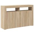 vidaXL Komoda s LED svetlami dub sonoma 115,5x30x75 cm