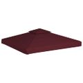 vidaXL Dvojitá strieška na altánok 310 g/m², 3x3 m, bordová