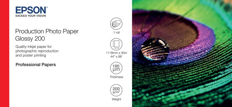 EPSON Production Photo Paper Glossy 200 44'' x 30m