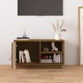 vidaXL TV skrinka medovo-hnedá 70x34x40 cm borovicový masív