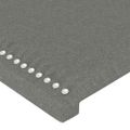 vidaXL Čelo postele s LED tmavosivé 103x16x118/128 cm látka
