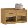 vidaXL Lavica do predsiene SANDNES 87x40x50 cm borovicový masív