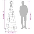vidaXL LED vianočný stromček s hrotmi 220 LED modré 180 cm