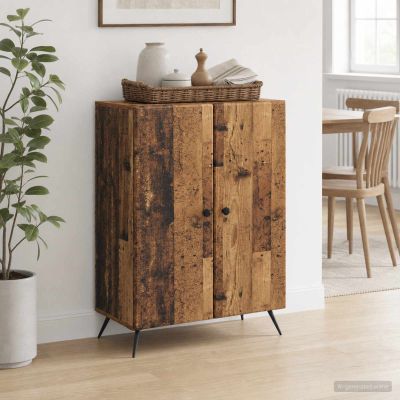 vidaXL Servírovacia skriňa Staré drevo 66 x 34,5 x 90 cm