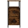 vidaXL Nočné stolíky 2 ks dymový dub 30x60x60 cm kompozitné drevo