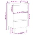 vidaXL Nočný stolík s kovovými nohami dymový dub 40x35x69 cm