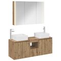 vidaXL Set kabinetov do kúpeľne 4 ks Dub artisan Kompozitné drevo