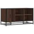 vidaXL Lavica na topánky hnedý dub 100x40x53,5cm kompozitné drevo+kov
