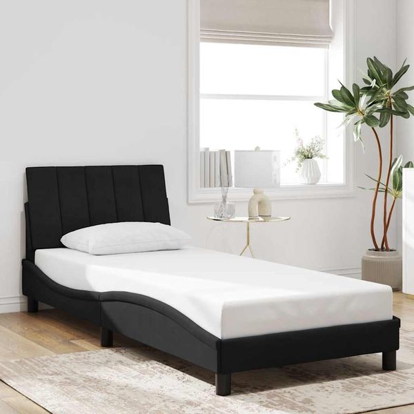 vidaXL Rám postele bez matraca Hanko čierny 80x200 cm zamat
