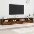 vidaXL TV nástenné skrinky 2ks dymový dub 100x30x30cm kompozitné drevo