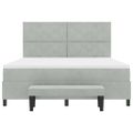 vidaXL Posteľ s pružinovým rámom Svetlosivá 200 x 180 cm Zamat