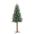 vidaXL Úzky vianočný stromček Zelená 210 cm