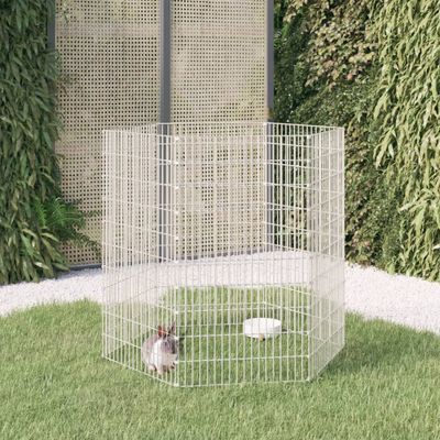 vidaXL Voľný výbeh pre zvieratá, 6 panelov 54x100cm pozinkované železo