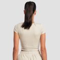 Dámske tričko Cropped Aura Grey - GymBeam, veľkosť M