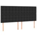 vidaXL Boxspring posteľ s matracom a LED čierna 180x200 cm umelá koža