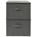 vidaXL Úložné boxy 2 ks látkové 43x34x23 cm antracitové