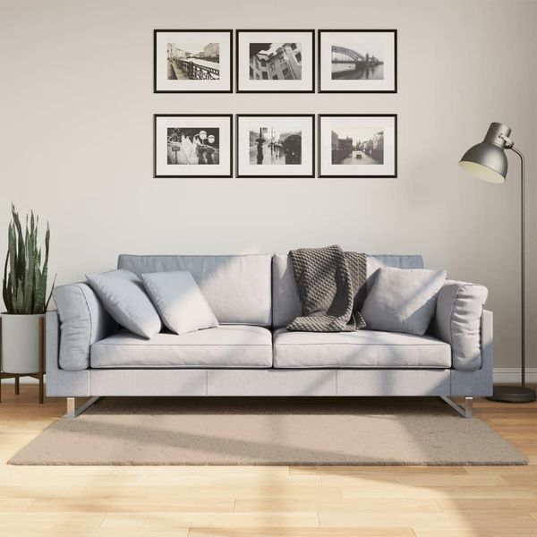 vidaXL Koberec HUARTE s krátkym vlakom umývateľný pieskový 80x150 cm