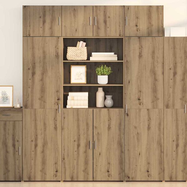 vidaXL Highboard Remeselný dub 80 x 42,5 x 185 cm Kompozitné drevo
