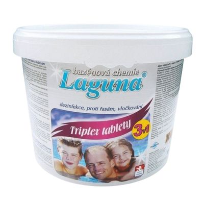 Multifunkčné tablety pre chlórovú dezinfekciu bazénovej vody LAGUNA 3v1 Triplex 5kg