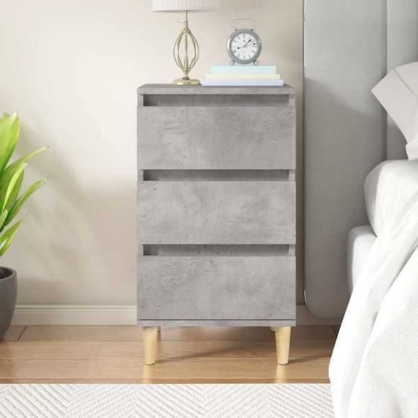 vidaXL Nočný stolík betónovo sivý 40x35x70 cm spracované drevo