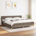 vidaXL Boxspring posteľ s matracom sivohnedý 200x200 cm látka