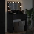 vidaXL Toaletné stolíky do spálne Čierna 80 x 39,6 x 135 cm