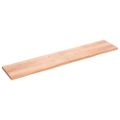 vidaXL Stolová doska bledohnedá 200x40x(2-4) cm ošetrený masívny dub