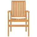 vidaXL Stohovateľné záhradné stoličky 4 ks 56,5x57,5x91 cm masívny tík