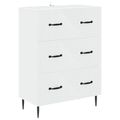 vidaXL Zásuvkový kabinet Biela 66 x 34,5 x 89,5 cm Kompozitné drevo