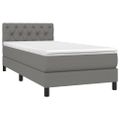 vidaXL Posteľný rám boxsping s matracom tmavosivý 80x200 cm látka
