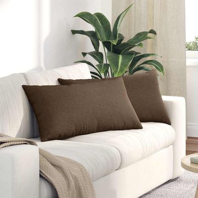 vidaXL Vankúše na pohovku 2 pcs Hnedá 80 x 40 cm látka