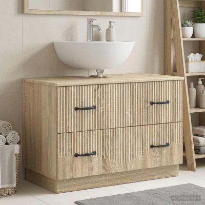 vidaXL Kúpeľňová skrinka pod umývadlo HOORN Dub sonoma 82 x 41 x 56 cm