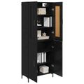 vidaXL Highboard 2 ks Čierny dub 69,5 x 34 x 180 cm Kompozitné drevo
