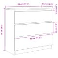 vidaXL Komoda sivý dub sonoma 80x35x76 cm spracované drevo