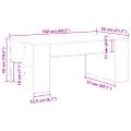vidaXL Konferenčný stolík Čierny dub 102 x 55 x 42 cm Kompozitné drevo