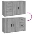 vidaXL Komoda sivá sonoma 100x33x59,5 cm spracované drevo