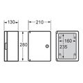 Skriňa 39123 MAGNA IP65, 280x210x130mm, súčasť: montážna doska