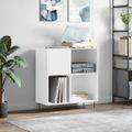 vidaXL Skrinka na platne biela 84,5x38x89 cm kompozitné drevo