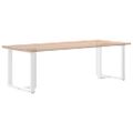 vidaXL Nohy k jedálenskému stolu v tvare T, 2 ks, biele, 80x35x(72-73) cm, oceľové